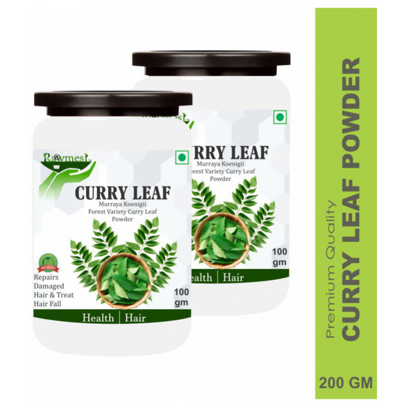 rawmest Curry Leaf For Health & Hair Growth Powder 200 gm Pack Of 2