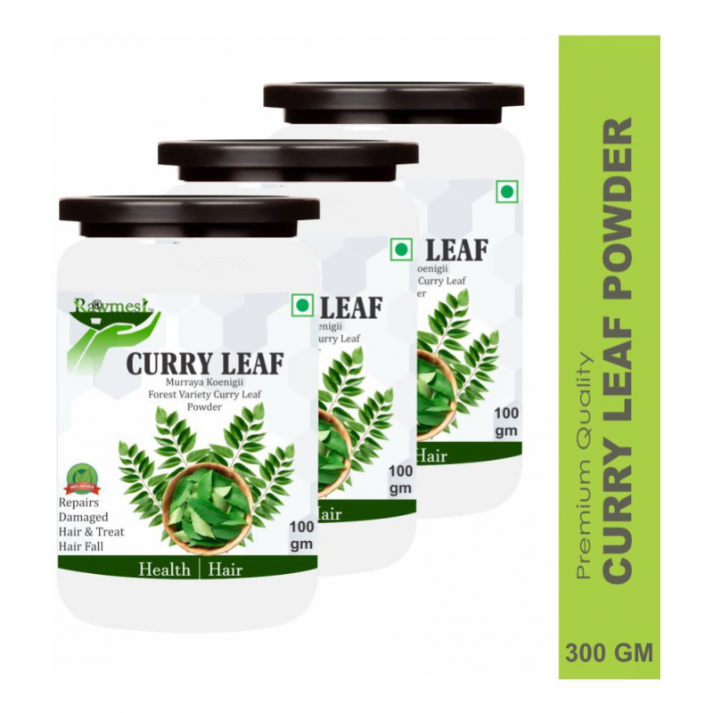 rawmest Curry Leaf For Health & Hair Growth Powder 300 gm Pack of 3
