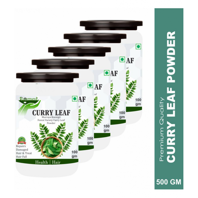 rawmest Curry Leaf For Health & Hair Growth Powder 500 gm Pack Of 5