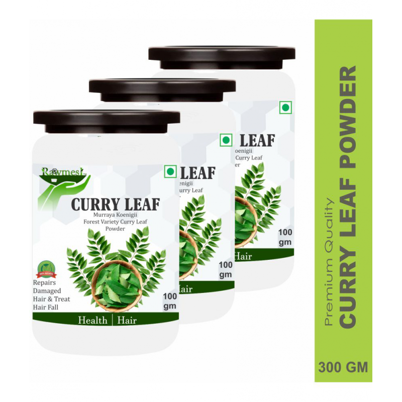 rawmest Curry Leaf For Health, Hair & Skin Care Powder 300 gm Pack of 3