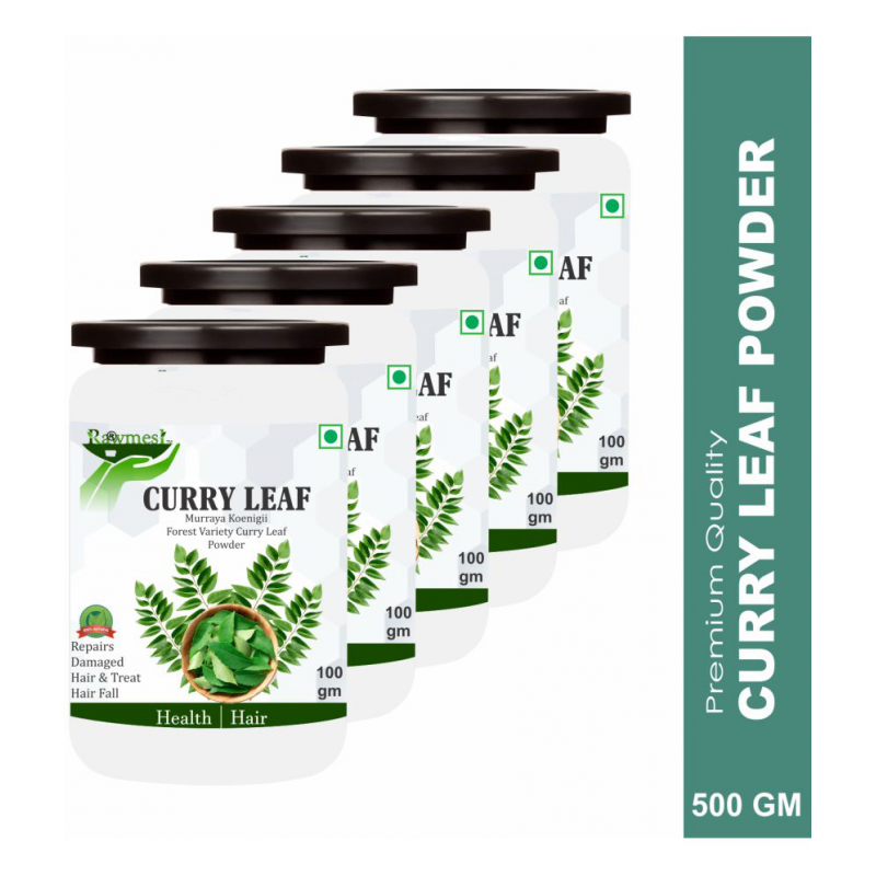 rawmest Curry Leaf For Health, Hair & Skin Care Powder 500 gm Pack Of 5 rawmest Curry Leaf For Health, Hair & Skin Care Powder 500 gm Pack Of 5