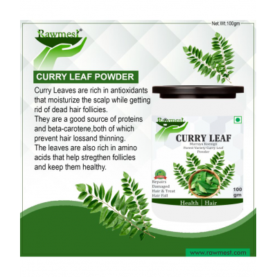rawmest Curry Leaf For Health, Hair & Skin Care Powder 500 gm Pack Of 5 rawmest Curry Leaf For Health, Hair & Skin Care Powder 500 gm Pack Of 5