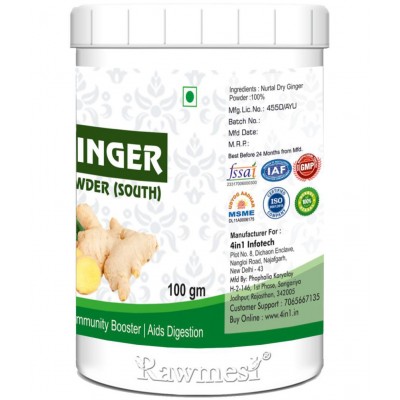 rawmest Dry Ginger For Healthy Hair, Skin &Heart Powder 500 gm Pack Of 5
