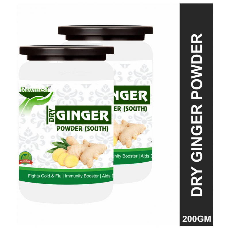 rawmest Dry Ginger For Radiant Skin, Shiny Hair Powder 200 gm Pack Of 2