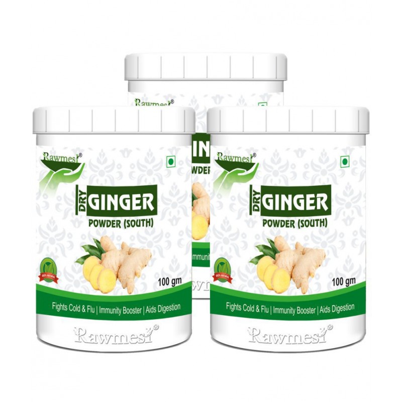 rawmest Dry Ginger For Skin, Hair, Cold & Flu Powder 300 gm Pack of 3