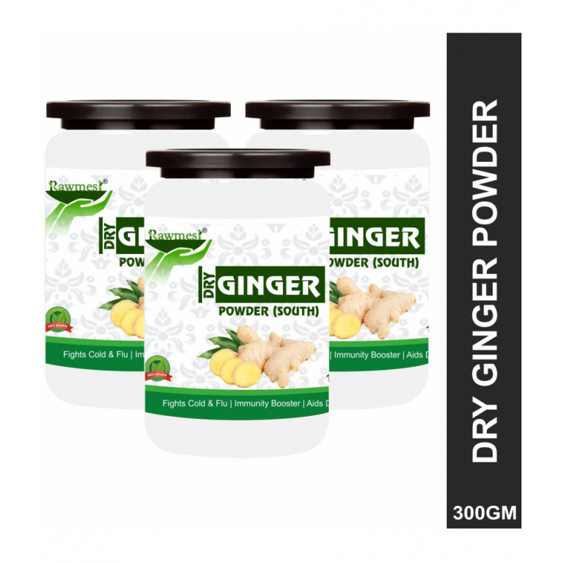 rawmest Dry Ginger/ Saunth/ Adrak Powder 300 gm Pack of 3