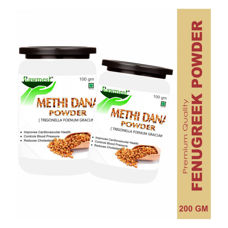rawmest Fenugreek Seeds, Methi Seeds, Methi Powder 200 gm Pack Of 2