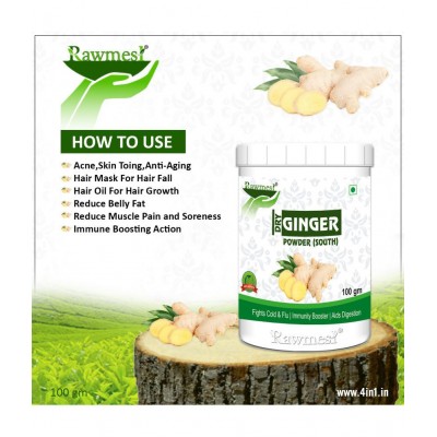 rawmest Ginger For Skin, Hair & Healthy Heart Powder 100 gm Pack Of 1