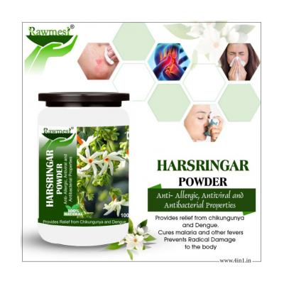 rawmest Harshringar/ Parijat/ Night Jasmine Leaf Powder 200 gm Pack Of 2