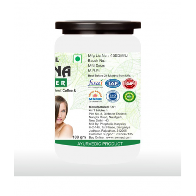 rawmest Herbal Henna For Healthy & Shiny Hair Powder 200 gm Pack Of 2