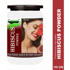 rawmest Hibiscus For Face Pack & Hair Growth Powder 100 gm Pack Of 1
