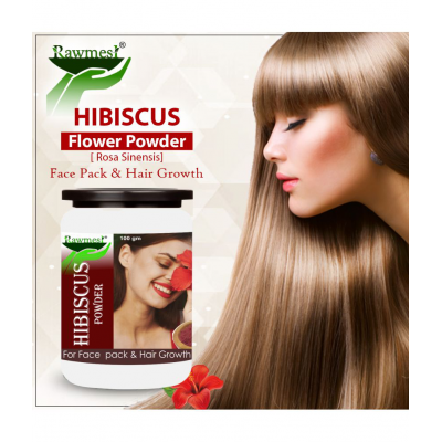 rawmest Hibiscus For Hair Growth & Face Pack Powder 300 gm Pack of 3