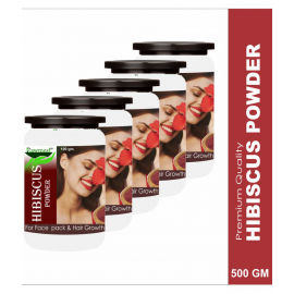 rawmest Hibiscus For Pack & Hair Growth Powder 500 gm Pack Of 5