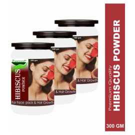 rawmest Hibiscus For Skin Care, Face Pack & Hair Powder 300 gm Pack of 3