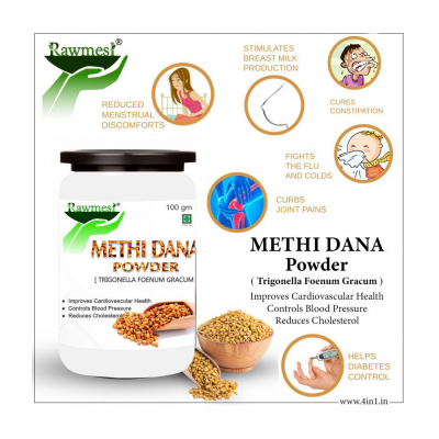 rawmest Methi Dan, Fenugreek Seeds, Methi Powder 500 gm Pack Of 5
