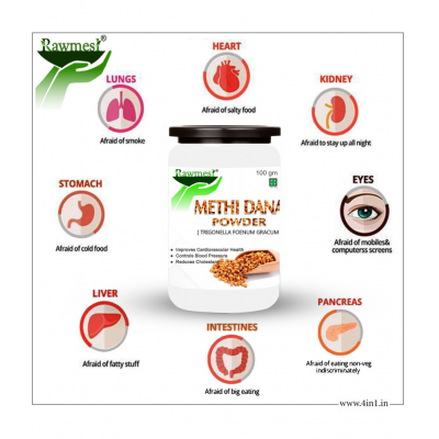 rawmest Methi Dana | Fenugreek Seeds |Methi Seed Powder 500 gm Pack Of 5