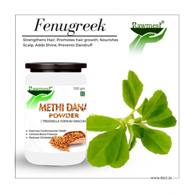rawmest Methi Dana, Fenugreek Seeds, Methi Powder 300 gm Pack of 3