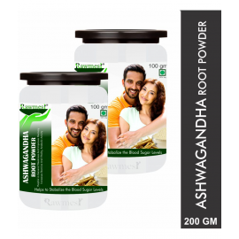 rawmest Organic Ashwagandha Pack of 2 Powder 200 gm Pack Of 2