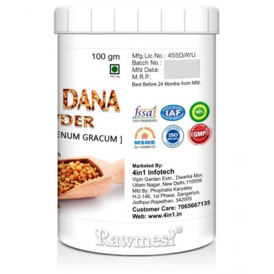 rawmest Pure Organic Methi Dana Powder 100 gm Pack Of 1
