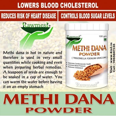 rawmest Pure Organic Methi Dana Powder 100 gm Pack Of 1