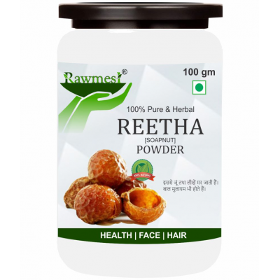 rawmest Reetha/ Kunkudukai/ Aritha/ Soapnut Powder 200 gm Pack Of 2