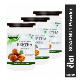 rawmest Reetha/ Soapnut/ Aritha/ Kunkudukai Powder 300 gm Pack of 3