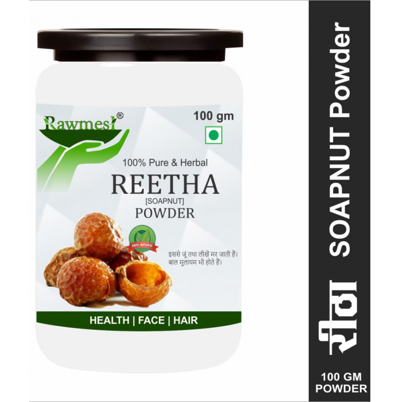 rawmest Reetha/ Soapnut/ Aritha/ Ritha Powder 100 gm Pack Of 1