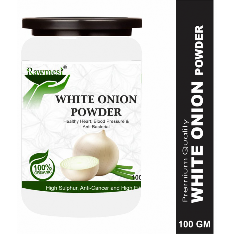 rawmest White Onion ( Safed Pyaaz) For Hart Powder 100 gm Pack Of 1