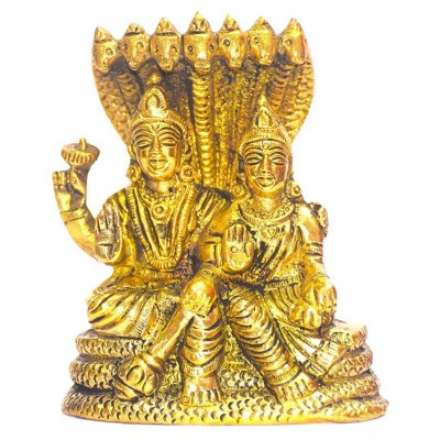 rudradivine Vishnu Laxmi Brass Idol