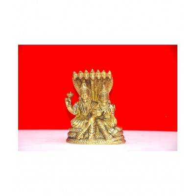 rudradivine Vishnu Laxmi Brass Idol