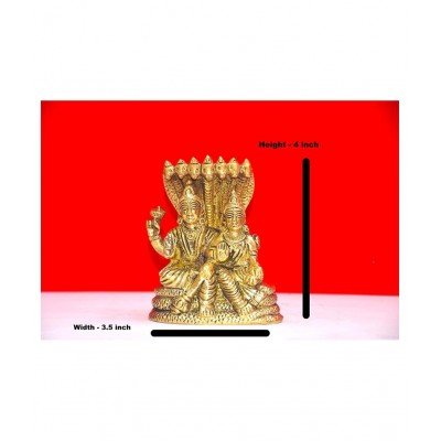 rudradivine Vishnu Laxmi Brass Idol