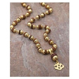 rudraksh cap mala with om rudraksh pendant