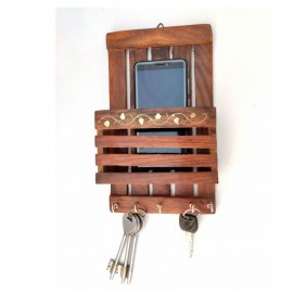 the furniture store Brown Wood Key Holder - Pack of 1