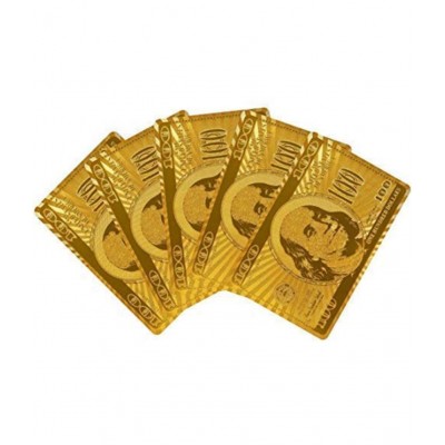 thriftkart - Gold Plated Poker Playing Cards Classic PVC Poker Table Cards (Gold)