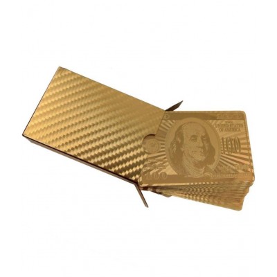 thriftkart - Gold Plated Poker Playing Cards Classic PVC Poker Table Cards (Gold)