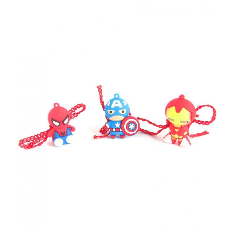 thriftkart Kids Rakhi Multicolour 3PC avengers Character Rakhi