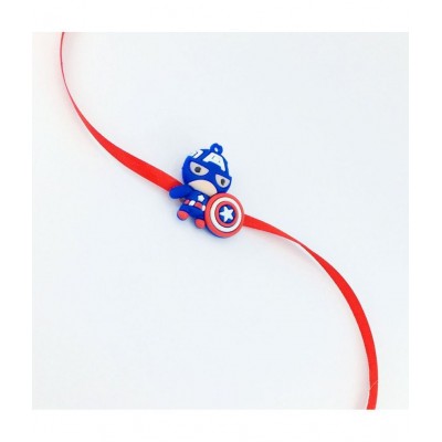 thriftkart Kids Rakhi Multicolour Captain America Rakhi Combo of 2PC silicon Pack of 2