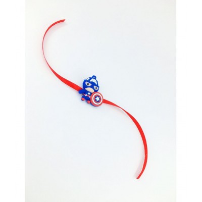 thriftkart Kids Rakhi Multicolour Captain America Rakhi Combo of 2PC silicon Pack of 2