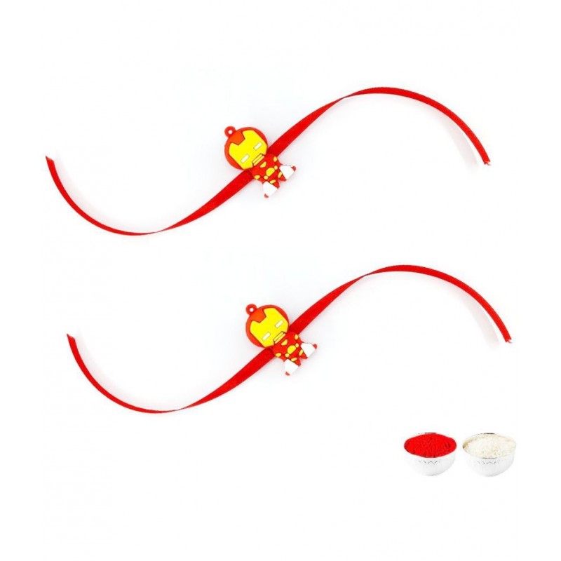 thriftkart Kids Rakhi Orange iron man Rakhi Combo of 2PC Pack of 2