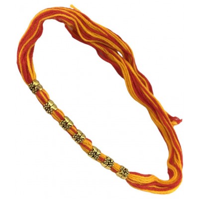 thriftkart Rakhi Set Multicolour 3 Pcs Traditional Moli Thred rakhi Pack of 3