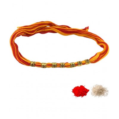 thriftkart Rakhi Set Multicolour 3 Pcs Traditional Moli Thred rakhi Pack of 3