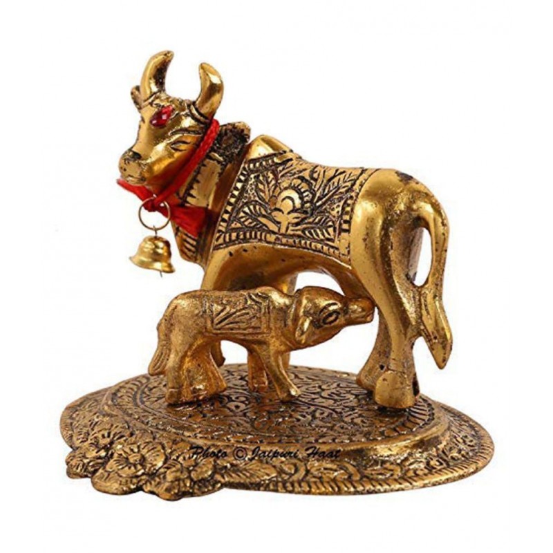 udaipuri handicraft Kamdhenu Cow Brass Idol