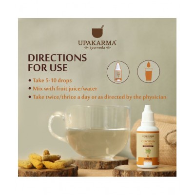 upakarma ayurveda Curcumin Drops Ayurvedic to Immunity Liquid 30 ml Pack Of 1