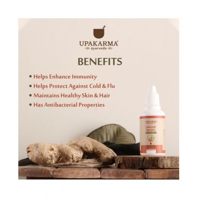 upakarma ayurveda Ginger Drops Ayurvedic Drops to Immunity Liquid 30 ml Pack Of 1