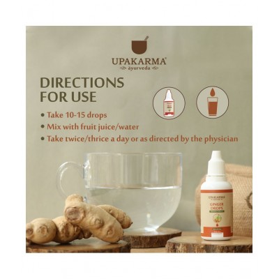 upakarma ayurveda Ginger Drops Ayurvedic Drops to Immunity Liquid 30 ml Pack Of 1