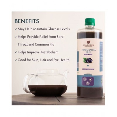 upakarma ayurveda Jamun Karela Juice Health Drink Liquid 1 l Natural