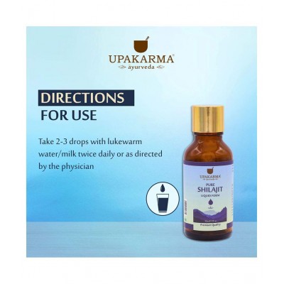 upakarma ayurveda Raw Shilajit/Shilajeet Liquid - 30ml Syrup