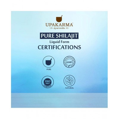 upakarma ayurveda Raw Shilajit/Shilajeet Liquid - 30ml Syrup