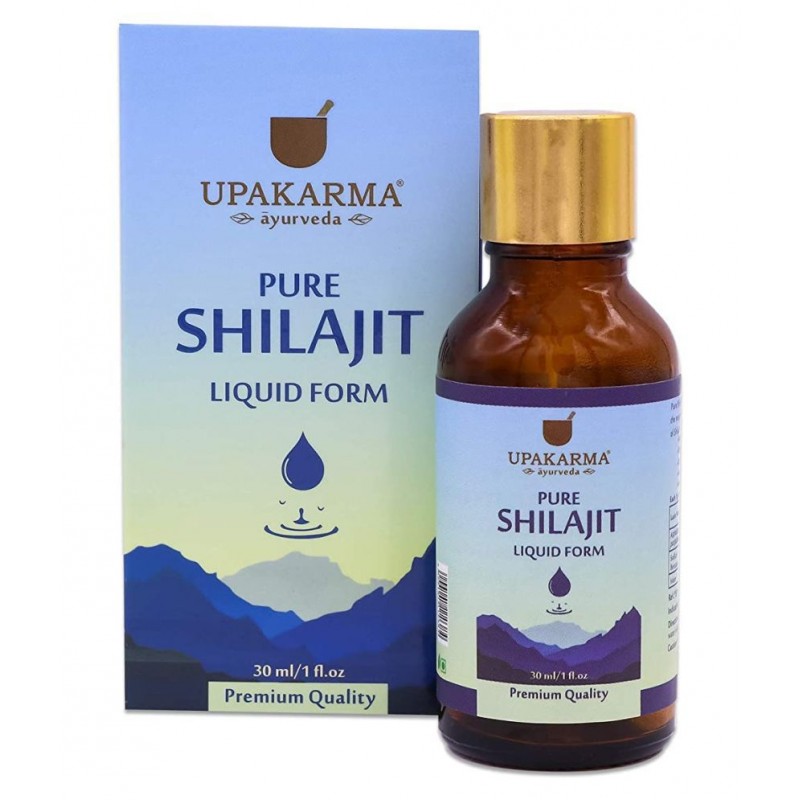 upakarma ayurveda Raw Shilajit/Shilajeet Liquid - 30ml Syrup