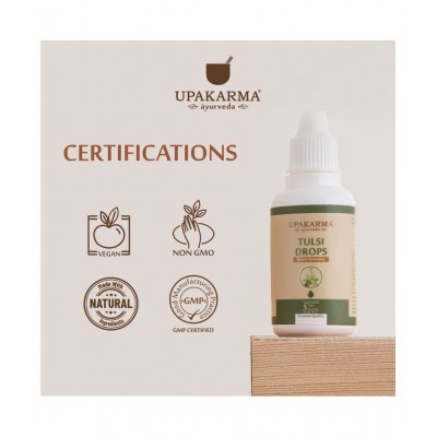 upakarma ayurveda Tulsi Drops Ayurvedic Drops to Immunity Liquid 30 ml Pack Of 1
